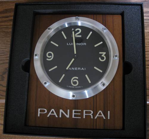 Panerai Pam 255 Teak Wall Clock Brand New All Boxes Papers