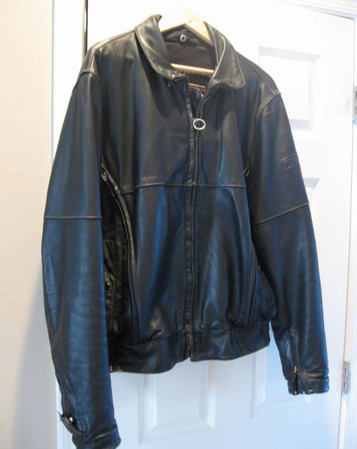 Firstgear Men’s V-Bomber Leather Motorcycle Jacket XL – RonSusser.com