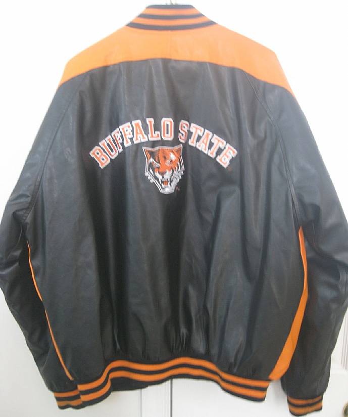 Buffalo State Bengals Letterman Varsity Faux Leather Jacket Size Large ...