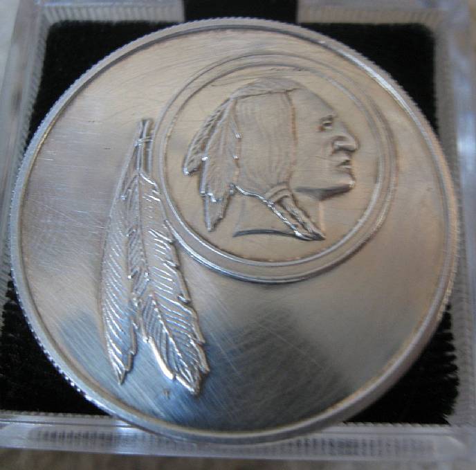 WASHINGTON REDSKINS 1 Oz .999 Fine Silver American Eagle $1 US Coin NFL  LICENSED