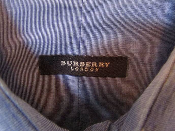 Burberrys London Mens Dress Shirt 16.5/35 Made in USA All Cotton Blue ...