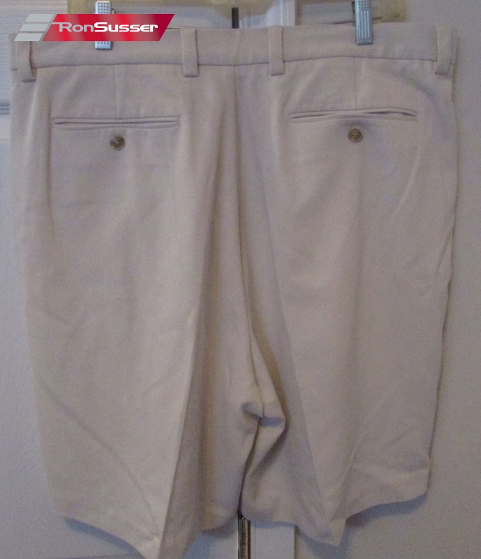 Tommy Bahama Off White Flat Front Mens Shorts Size 36 100% Silk EUC ...