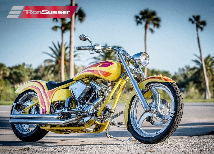 yellow chopper bike