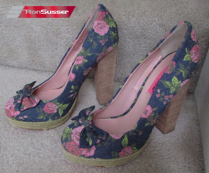 betsey johnson floral heels