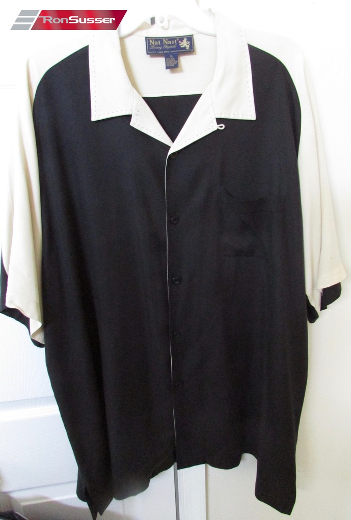 Nat Nast Silk Camp Shirt XL 100% Silk Black/Tan EUC – RonSusser.com