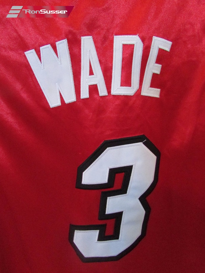 NBA Miami Heat Dwayne Wade #3 Red Replica Jersey Sz 44 by Adidas EUC ...