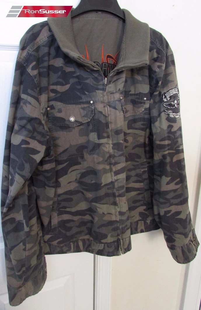  Harley  Davidson  Mens Camo Mud Dog Reversible Olive Green 