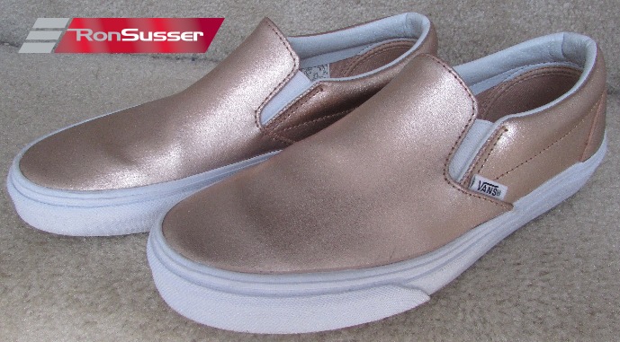 vans bronze metallic slip on