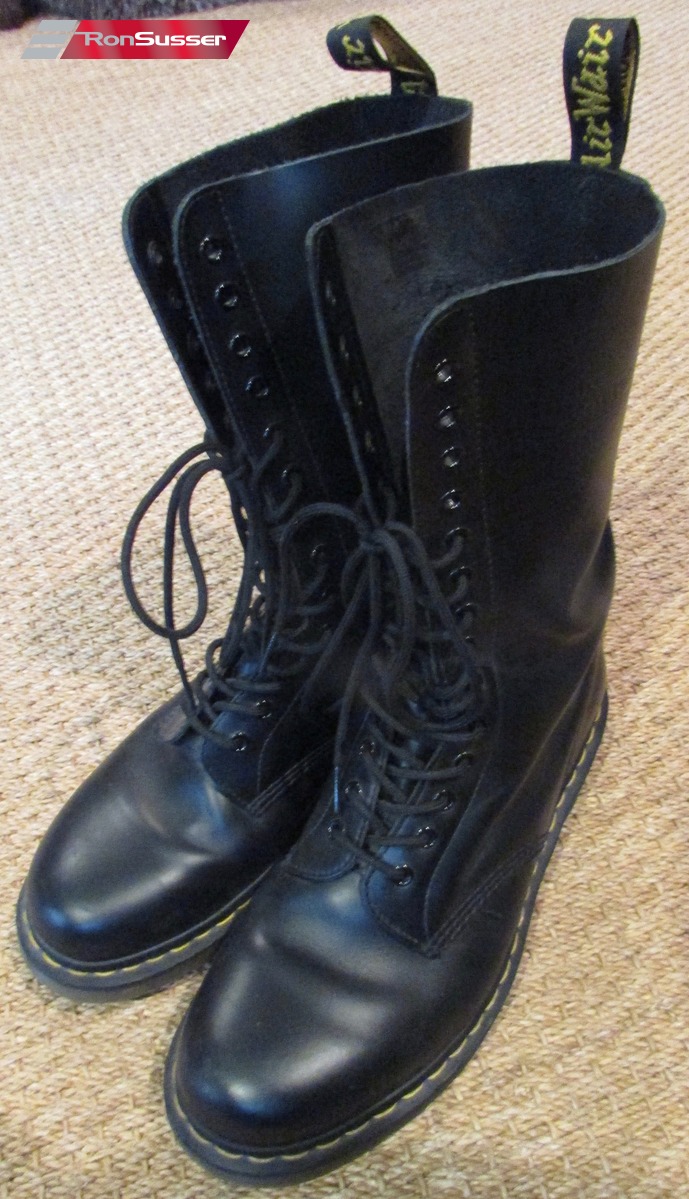 Dr. Martens 1914 Tall 14 Eye Classic Black Leather Boots Size 11US 10UK ...