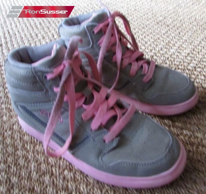 fila grey and pink shoes