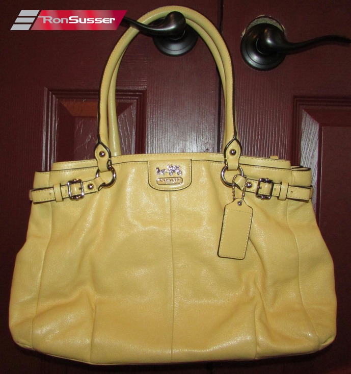 Coach Madison Kara Canary Yellow Leather Handbag M1220-22262 EUC RUY ...