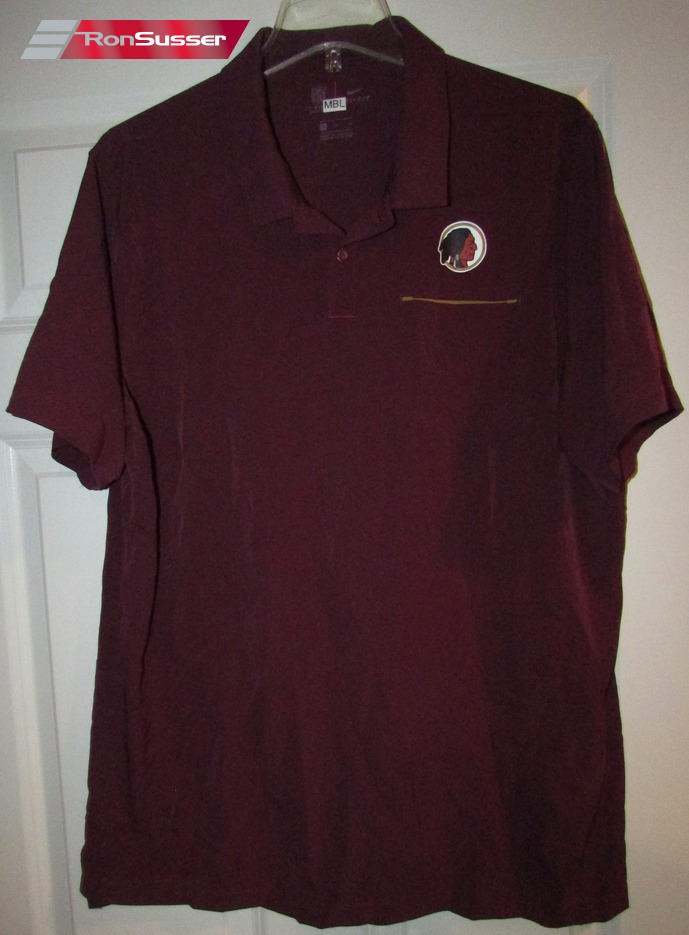 NFL Washington Redskins Team Issued Throwback Golf Polo Shirt XL by Nike EUC RonSusser