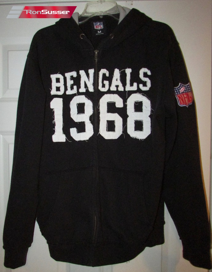 NFL Cincinnati Bengals 1968 Full Zip Hoodie Sweatshirt Sz Medium ...