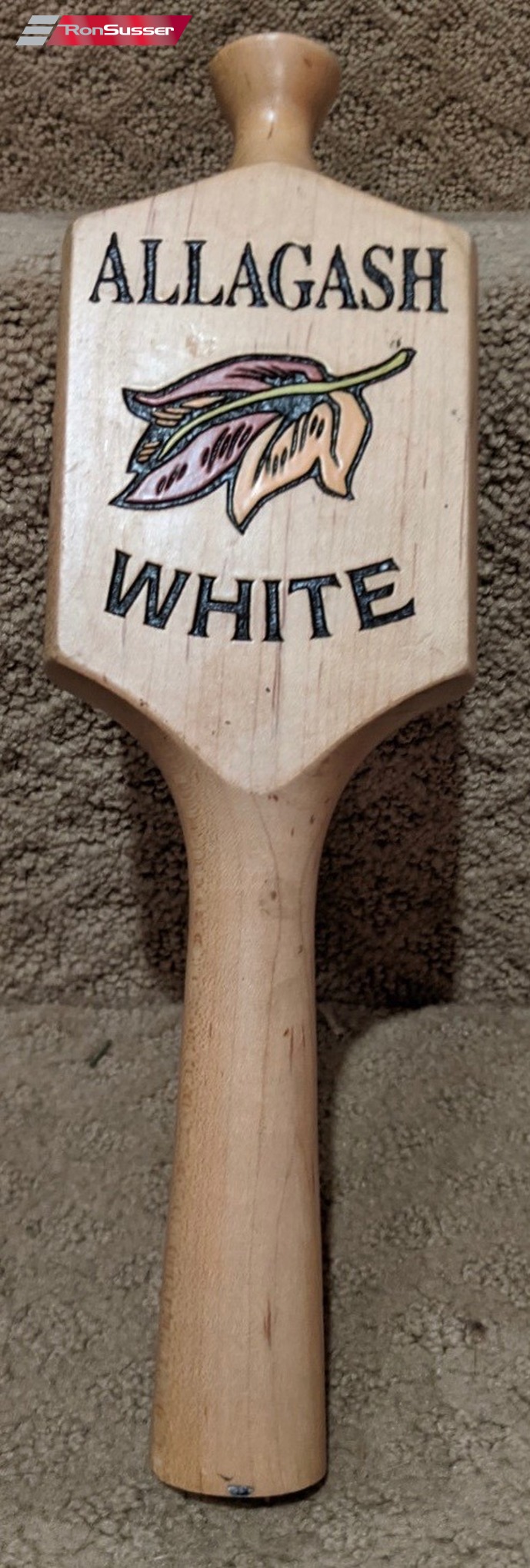 Allagash White Beer Ale Wooden Tap Handle 11 Inches – RonSusser.com