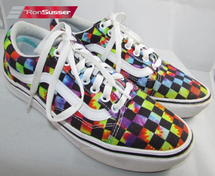 Vans Rainbow Checkerboard Unisex Lace-up Skater Shoes Size 6.5 Men 8.0 ...