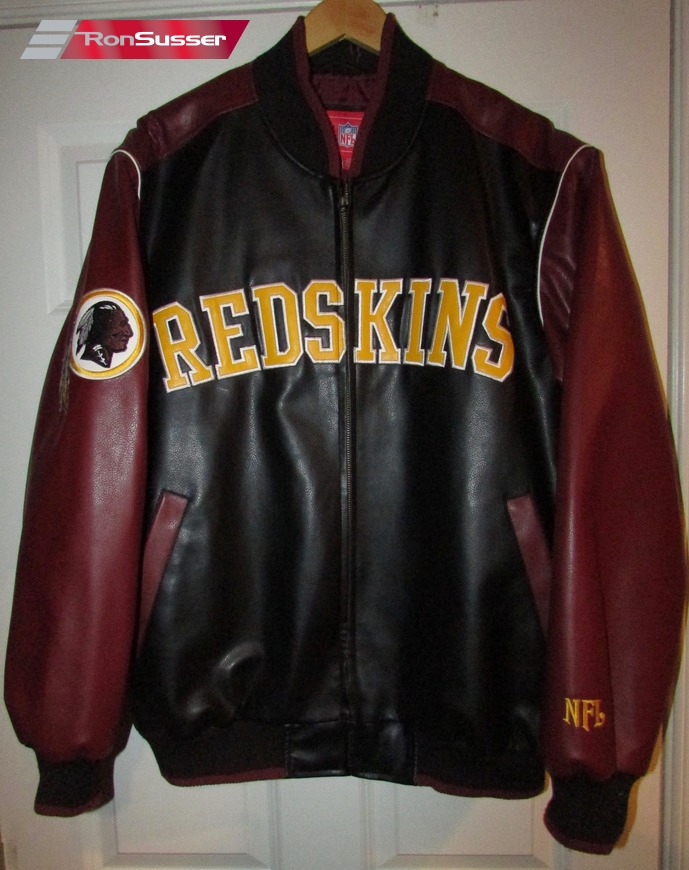 Vintage 90s Redskins leather bomber varsity jacket | Shapiro Selective